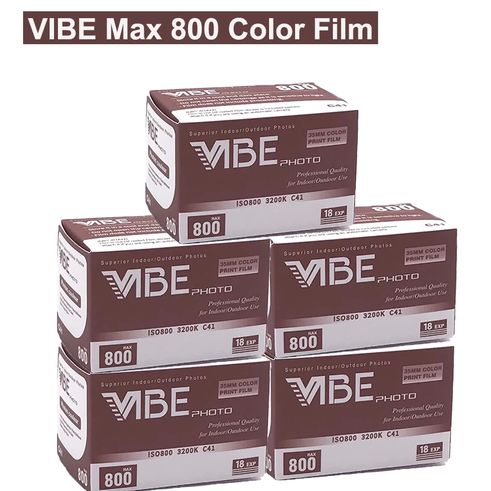 1 ролка/3 ролка/5 ролки/10 роли Цветен филм VIBE Max 800 ISO 800 135 Негативна 35 mm Филм 18EXP/Ролка За Камера VIBE 501F Kodak Ektar H35 Изображение 0