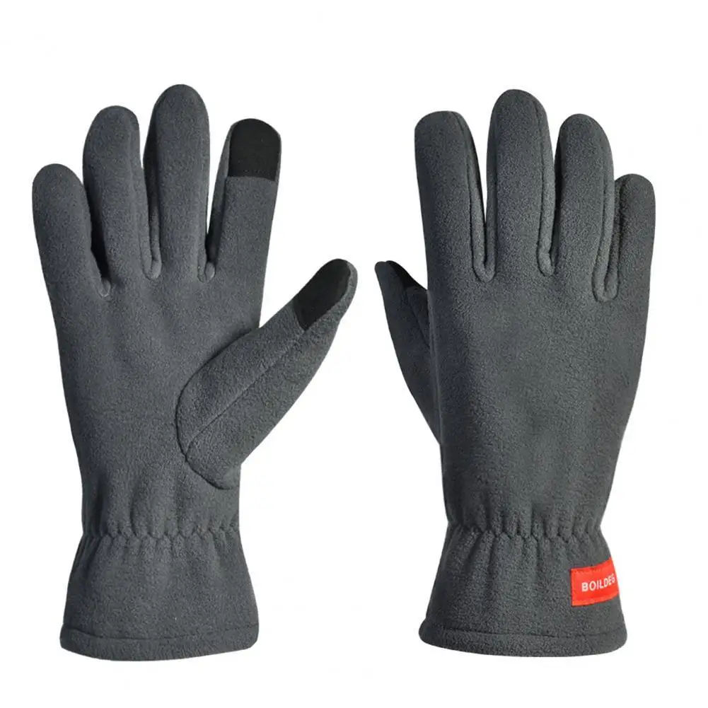 1 Чифт зимни ръкавици, двуслойни, удобни за кожата, сензорен екран, ръкавици за планинско колоездене по целия пръст Изображение 0