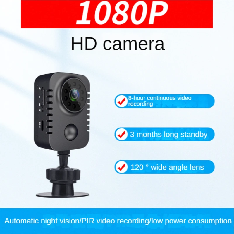 1080P HD Мини Безжична Джобни Камери за Сигурност За Откриване на мобилни Устройства Small Micro Secret Cam Автомобили В Режим на Готовност PIR Espia Уеб Камера Camera Body Изображение 0