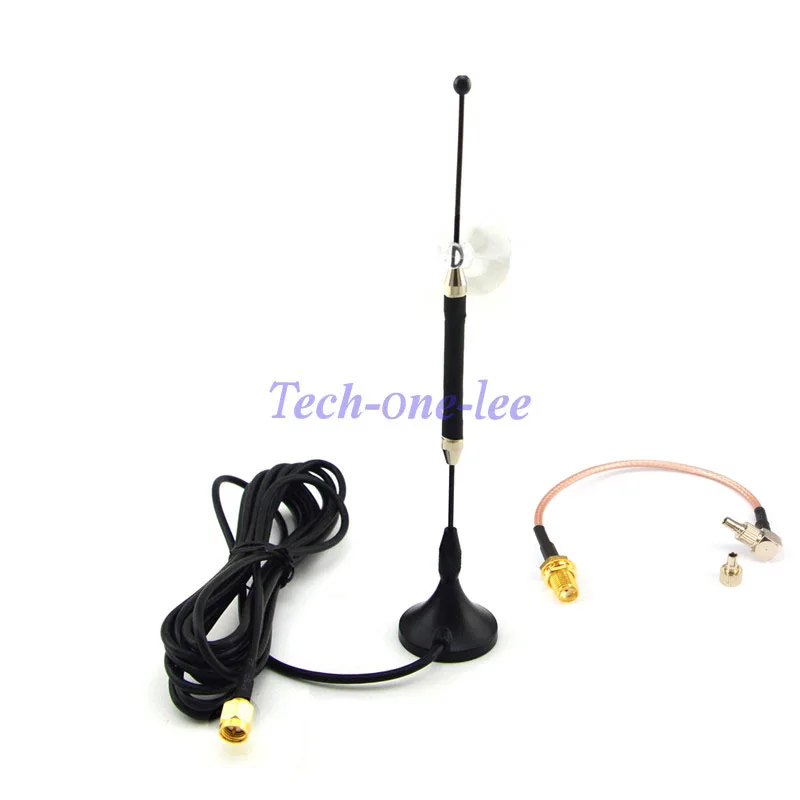 10dBi SMA plug 4G 696-960 Mhz/1710-2690 Mhz Антена RG174 3 М + SMA Конектор за TS9 и CRC9 с два начина за свързване на коаксиален кабел RG316 Изображение 0