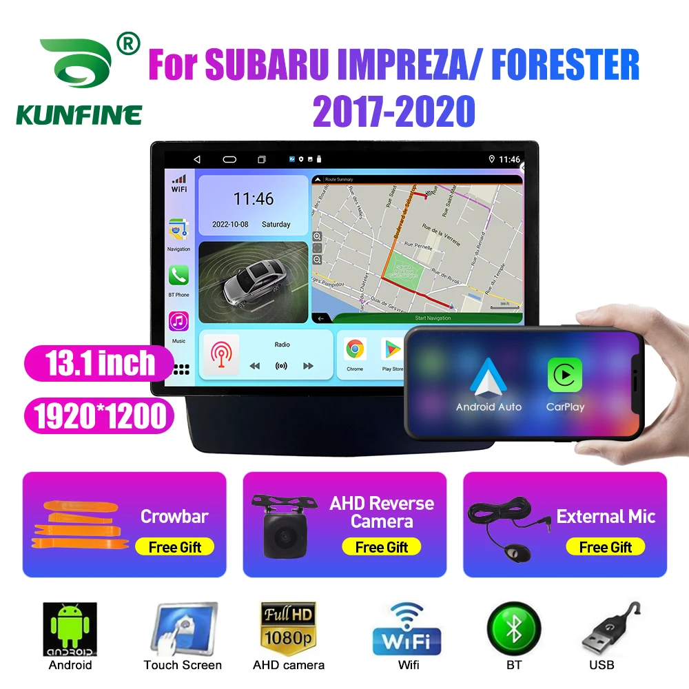 13,1-инчов автомобилен радиоприемник за SUBARU FORESTER, IMPREZA кола DVD GPS навигация стерео Carplay 2 Din Централна мултимедиен Android Auto Изображение 0