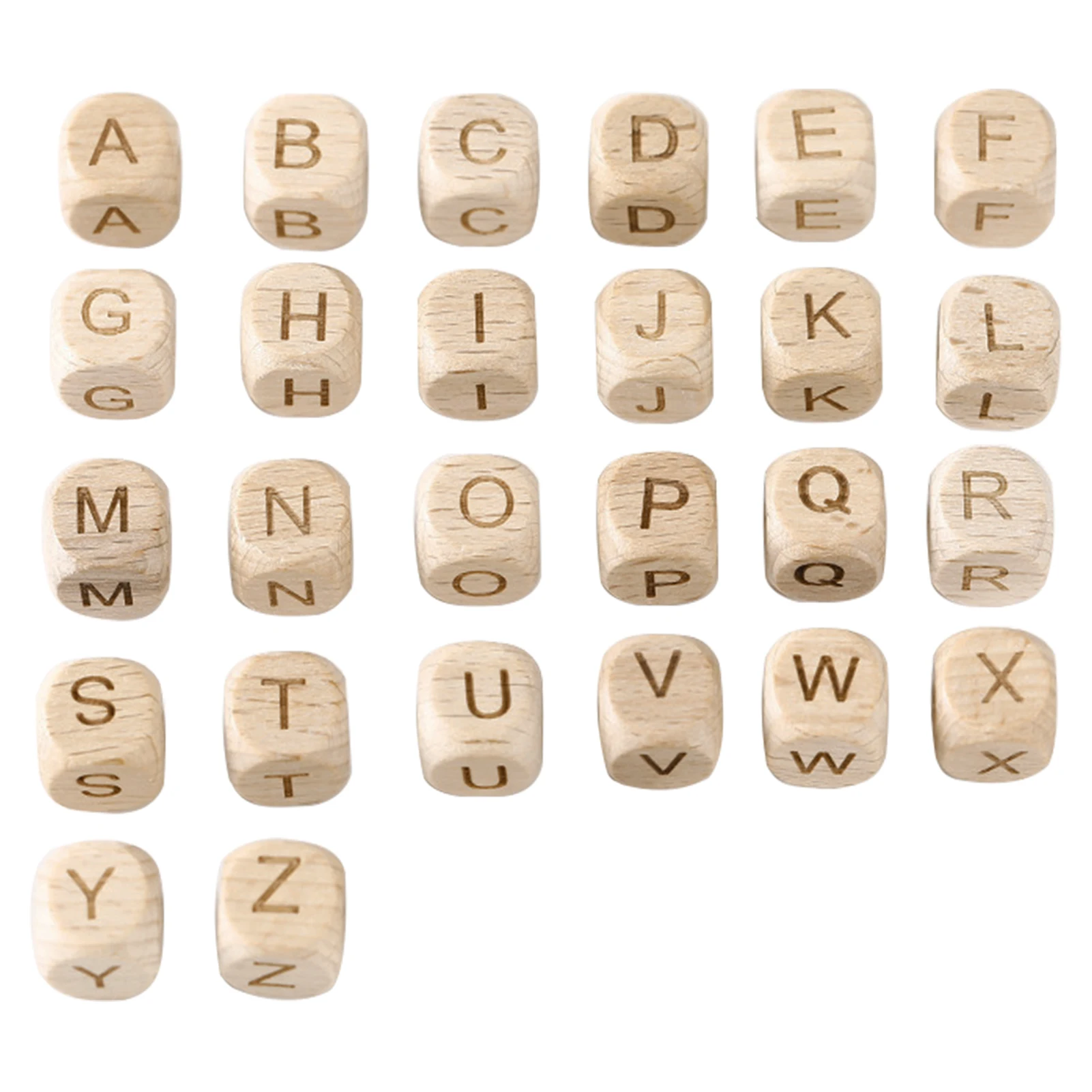 130шт 26 Началната буква САМ Занаятите Обучение Дървена азбука от мъниста, Развитие на играчка За домашен интериор, Снимающая Стрес и тревожност, Образователен инструмент Изображение 1