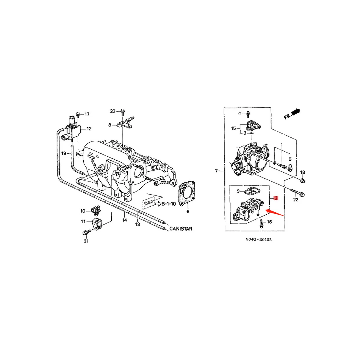 16022-P2A-J01 Авто Регулаторен клапан за празен ход IACV МК за Honda Civic HR-V и Acura 1995-2001 16022-P2E-A51 Клапан за празен ход Изображение 4
