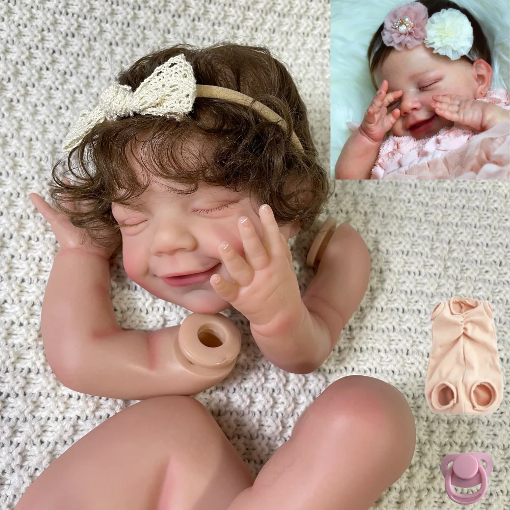 20-Инчов вече боядисани комплект за кукли Реборн, април косата с ръчни корени в разглобено формата, куклени подробности 