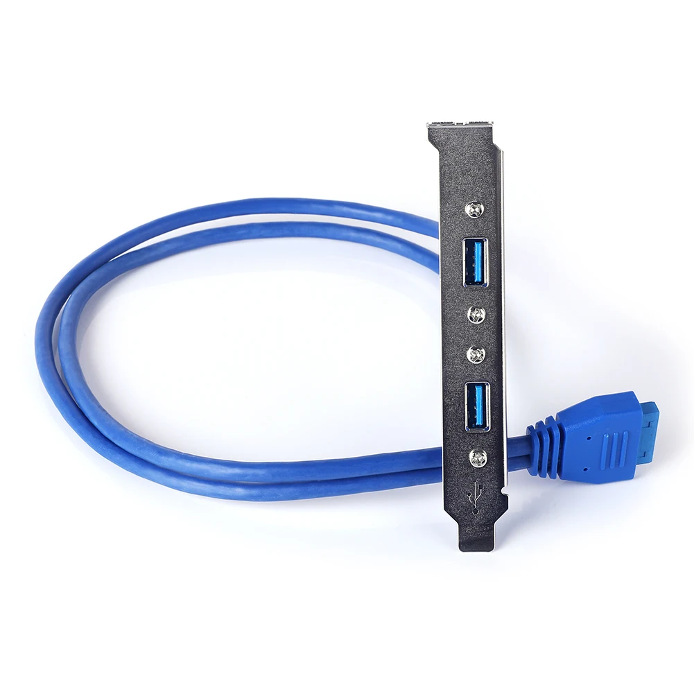 20-Пинов кабел-адаптер с двойна преграда USB3.0 USB 3.0 Разширителния скоба на задния панел Изображение 2