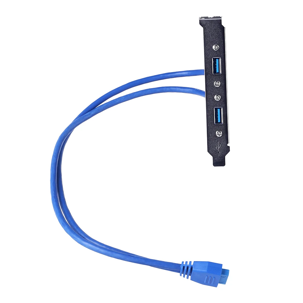 20-Пинов кабел-адаптер с двойна преграда USB3.0 USB 3.0 Разширителния скоба на задния панел Изображение 5