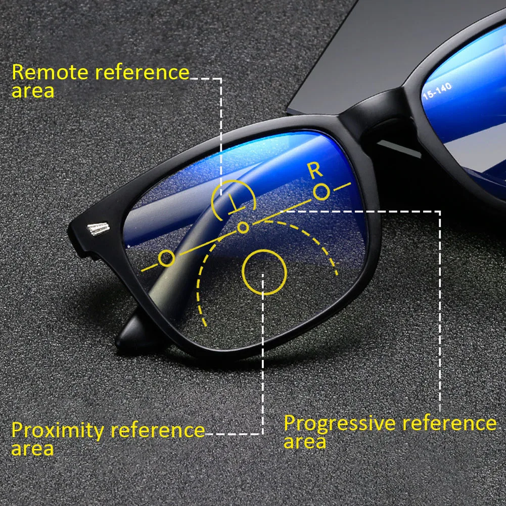 2023 Бифокални Прогресивни Очила За Четене Мъжки, Блокиране На Синя Светлина, Мультифокальные Очила, Ултра-Леки Очила Без Рамки Изображение 0