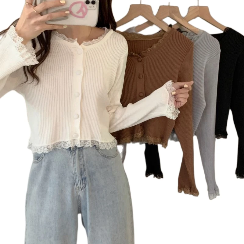 2023 Жилетка, Пуловер, 4 цвята, пролет-лято, корейски модерен стил, вязаный обикновен пуловер с V-образно деколте за жени, всекидневни женски C11 Изображение 5