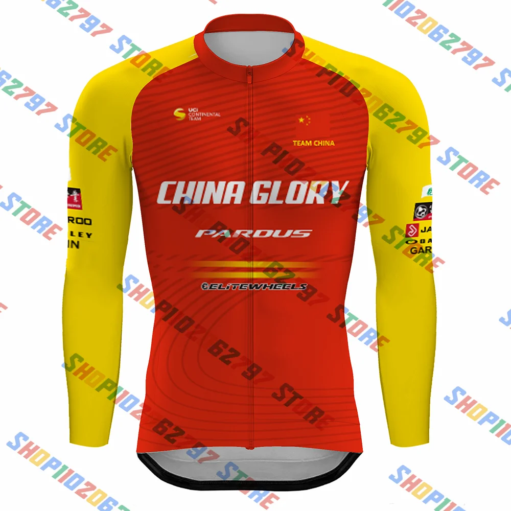 2023 Китай, Комплект от Джърси Glory за велоспорта, Лигавник с Дълги ръкави, Конъюнктурная Облекло за шоссейного под наем, Костюм, Велосипедна Риза, Лято Изображение 3