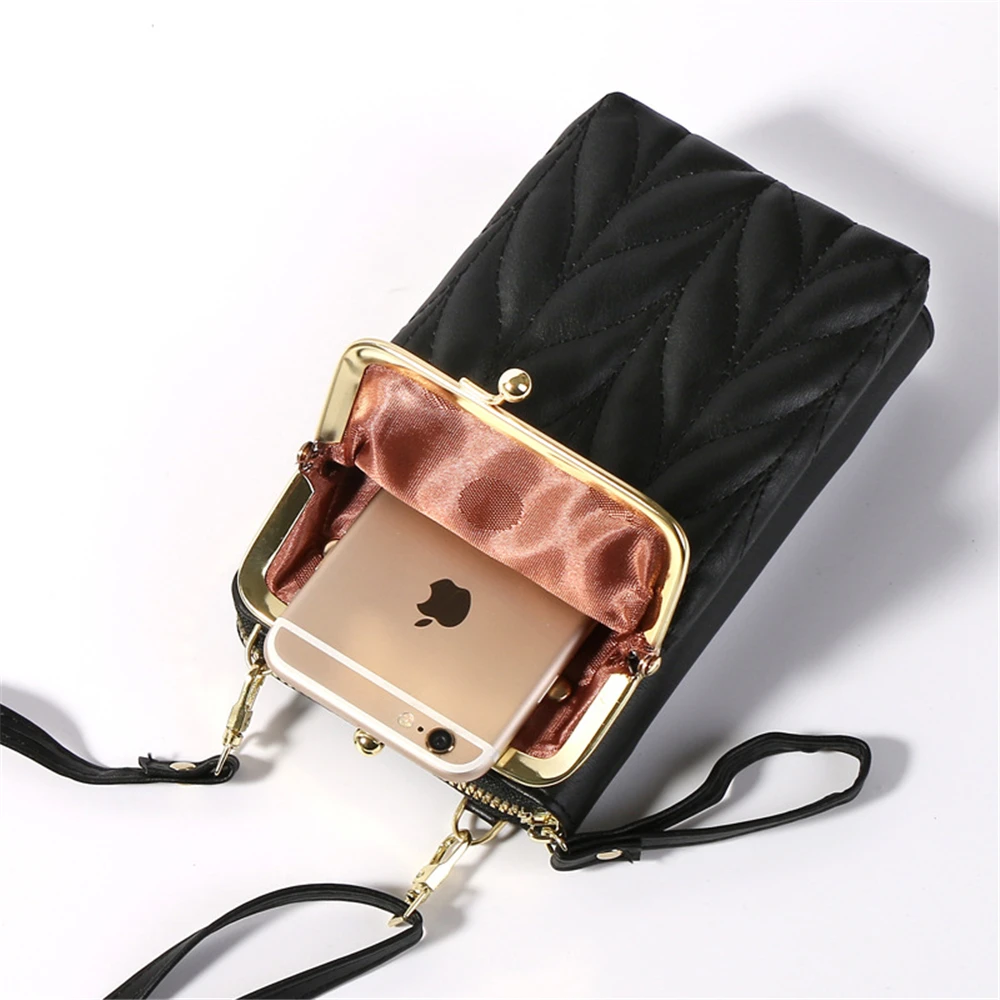 2023 Модерна кожена чанта Messeger за жени, момичета, чантата за вашия мобилен телефон през рамо, държач за карти от изкуствена кожа, госпожа портфейл за монети, чанта Изображение 1