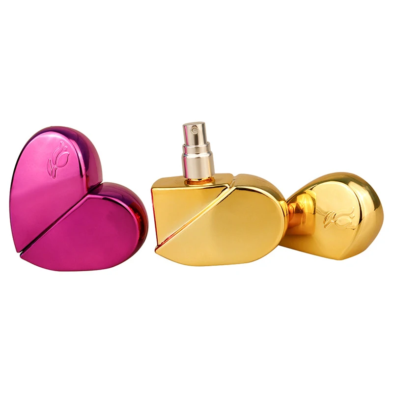 25 мл във формата на сърце, многократно парфюм с опаковка от дебело стъкло, женски спрей парфюми, Пътни Празни Козметични контейнери Изображение 1