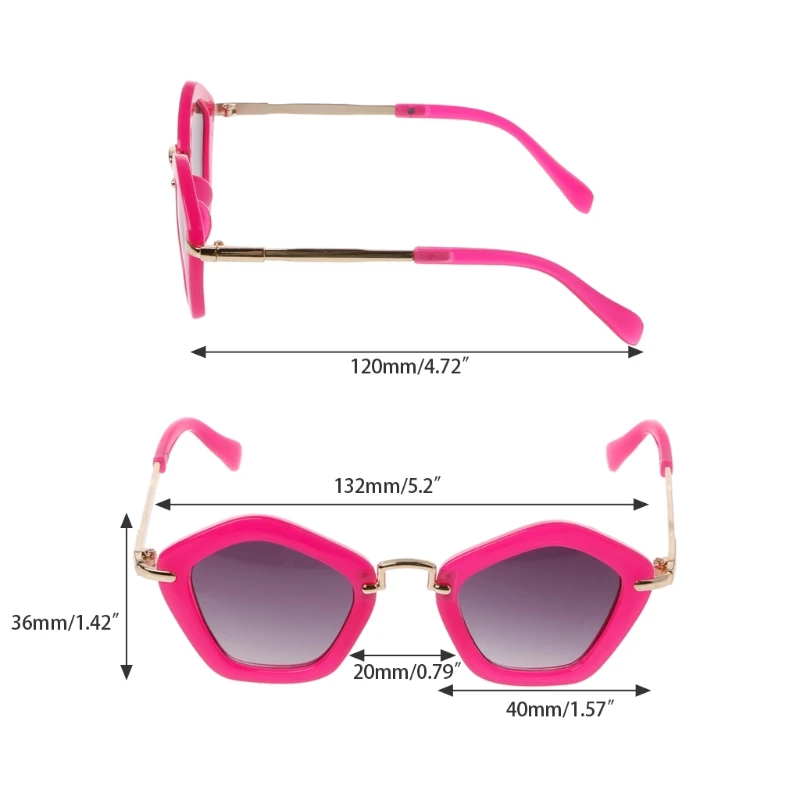 2XPC Модни слънчеви очила за най-малките деца, популярни очила в рамки за деца, летни почивки, детски сладък подпори за фотосесия на открито Изображение 1