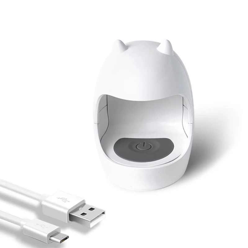 3 W Мини Преносими led-UV сушилня за нокти, лампа във формата на демон, Единична машина за гел-лак за нокти, USB-кабел, лампа за изсушаване на гел-лак за домашна употреба, 30 секунди Изображение 4