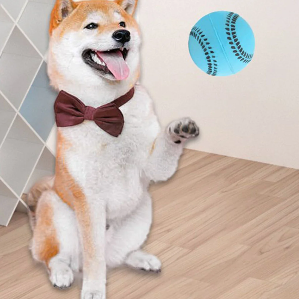 3 бр. гумени топки за кучета, интерактивни топки за дъвчене, спортни играчки за кучета, гумени топки за никнене на млечни зъби, играчки за кучета Изображение 2