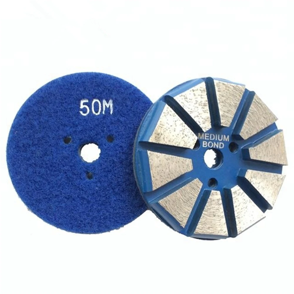 3-Инчов диамантен диск за шлайфане с 8-10 сегменти за полиране терраццо и бетон - комплект от 9 теми Изображение 0
