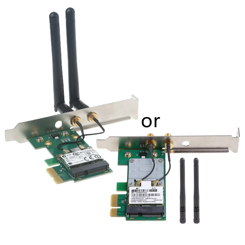 300 Mbps с USB WiFi Адаптер, Адаптер за Безжична локална мрежа PCI-E WiFi за настолни и преносими КОМПЮТРИ за Windows 10 8 7 за MAC R9UA Изображение 0