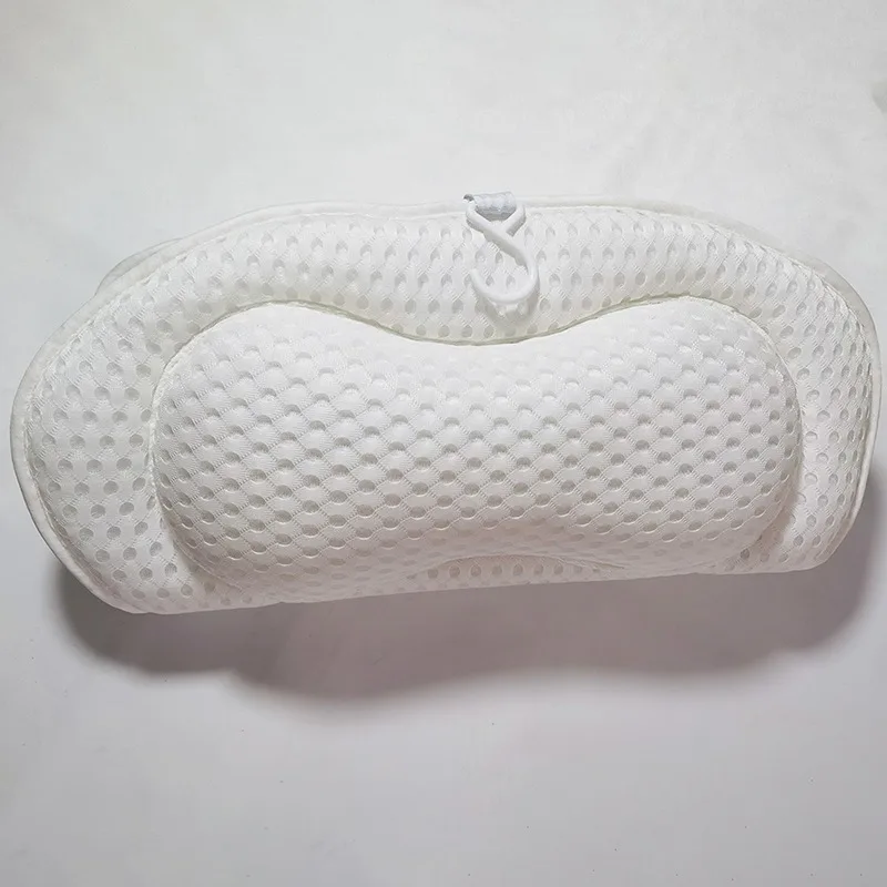 3D Мека бяла масажна възглавница за вана с пеперуда и нещастници, порести възглавница за СПА-вани, комфортно средство за релакс на врата и гърба Изображение 3