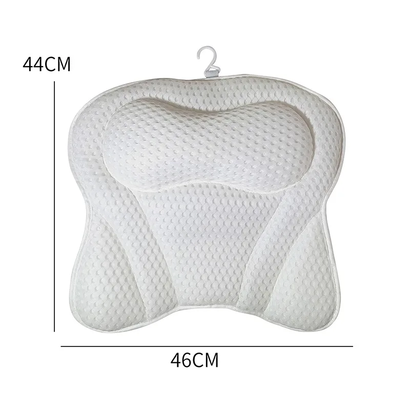 3D Мека бяла масажна възглавница за вана с пеперуда и нещастници, порести възглавница за СПА-вани, комфортно средство за релакс на врата и гърба Изображение 5
