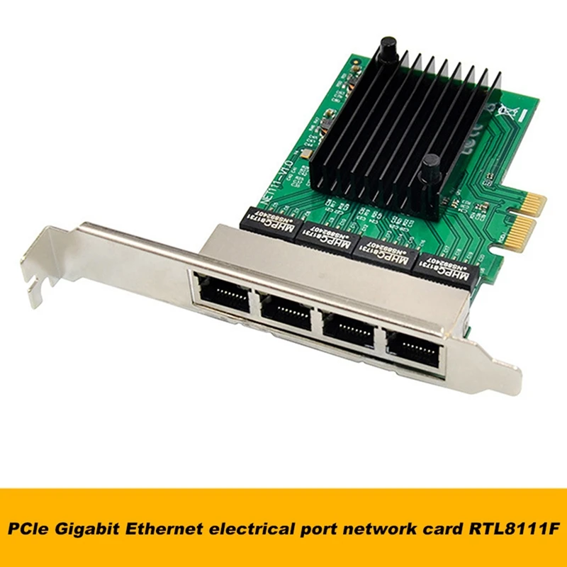 3X Гигабитная мрежова карта на Pci-E X1 слот Pci-Express 4-портов мрежова карта Ethernet Rtl8111f Ethernet Lan Card Изображение 2