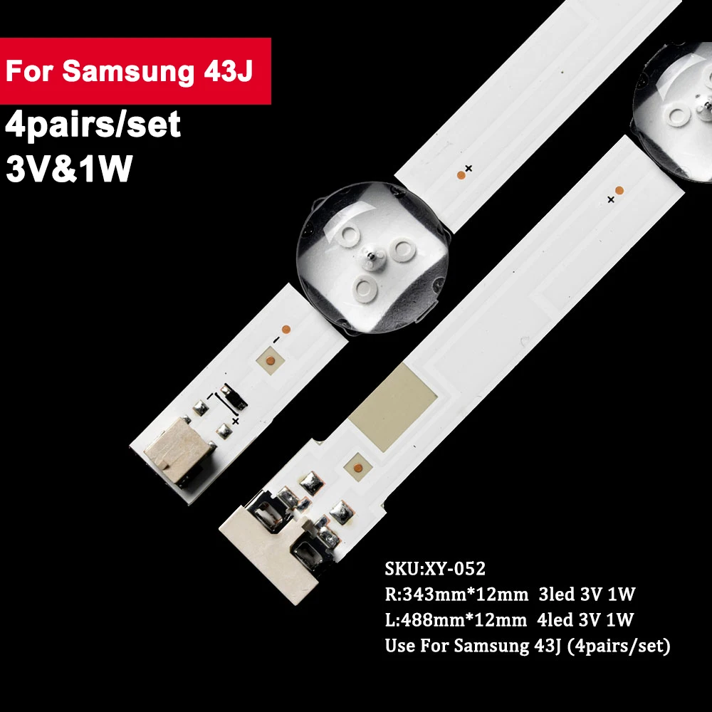 4 Двойки led ленти с осветление за Samsung 43J 4 + 3led UN43M5300AFXZC UN43M5300AFXZC 2015 SVS43 FCOM FHD ДОУ B ЛЯВО REV1.1 Изображение 0