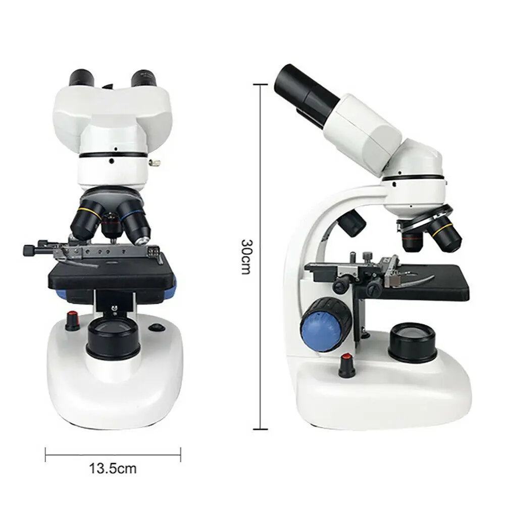 40X-2000X Биологичен Микроскоп с възможност за Регулиране Отгоре/Отдолу Монокуляр с led подсветка За смартфон, Подарък за Мобилен телефон Изображение 2