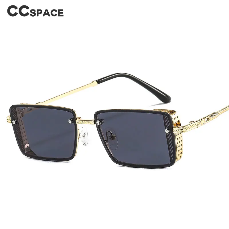 46696 Луксозни Слънчеви очила в метални рамки в стил steampunk, Модни мъжки и Женски квадратни очила с UV400, vintage слънчеви очила Изображение 0