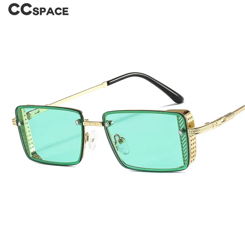 46696 Луксозни Слънчеви очила в метални рамки в стил steampunk, Модни мъжки и Женски квадратни очила с UV400, vintage слънчеви очила Изображение 2