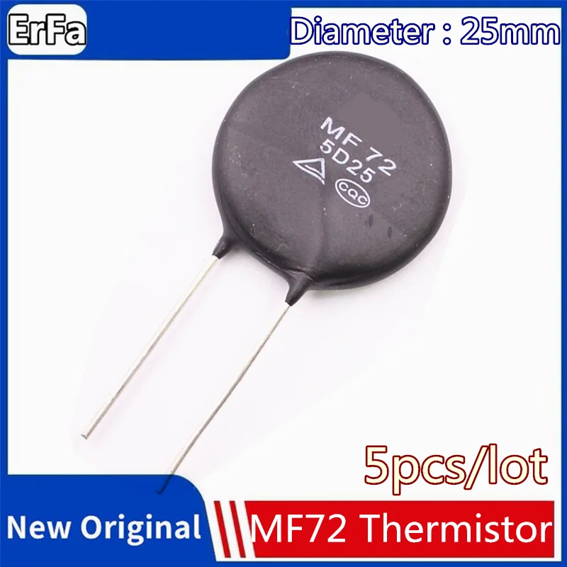5 бр. НПМ резистори 25 мм 8D-25 8R 10Г-25 10R 3D-25 3R 5D-25 5R 20D-25 20R MF72 Термисторный резистор Изображение 0