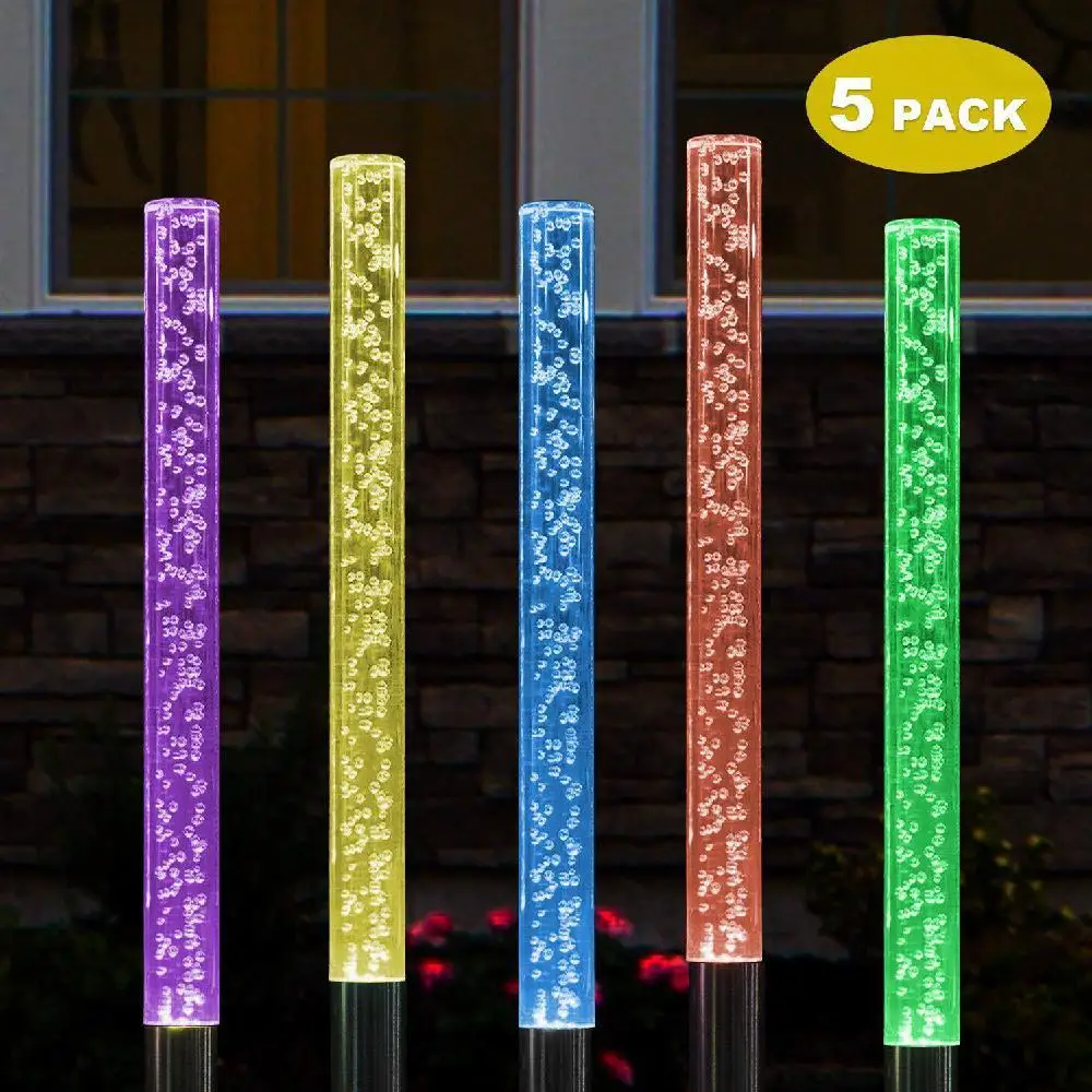 5 в 1 Акрилна led Слънчева лампа Crystal Stick Light Цветна слънчева светлина Домашен Пейзаж Тревата Украса на Градината Изображение 0