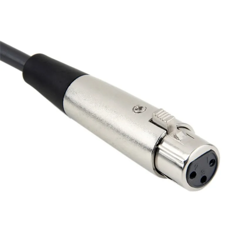 50 бр., професионален 3 м USB конектор XLR-конектор, женски кабел за микрофон, кабел-адаптер, линк за микрофон, аудио-удължителен кабел, черен Изображение 3