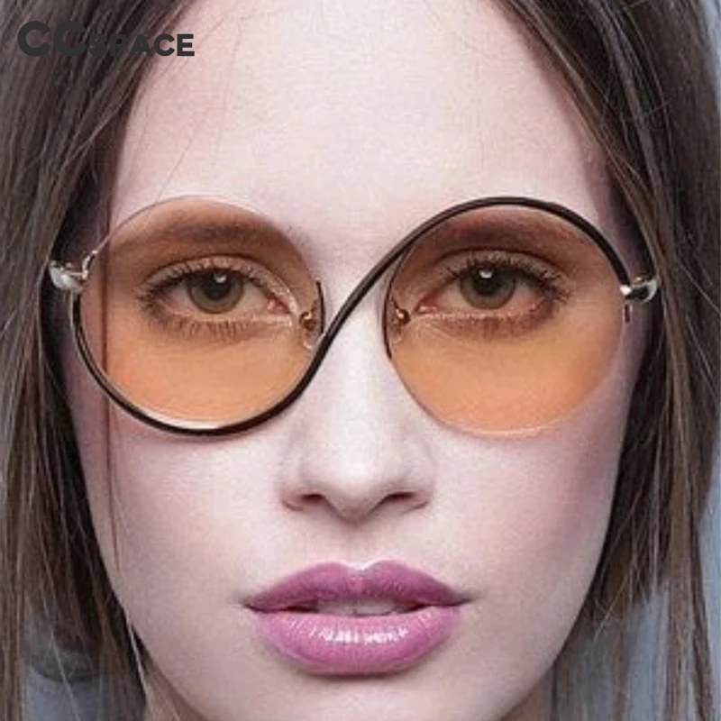 54042 Ретро Кръгли слънчеви Очила в полукадровой рамка Модерен мъжки женски нюанси Uv400 Vintage слънчеви Очила Изображение 0