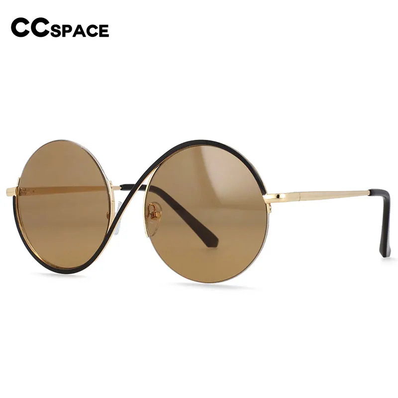 54042 Ретро Кръгли слънчеви Очила в полукадровой рамка Модерен мъжки женски нюанси Uv400 Vintage слънчеви Очила Изображение 3