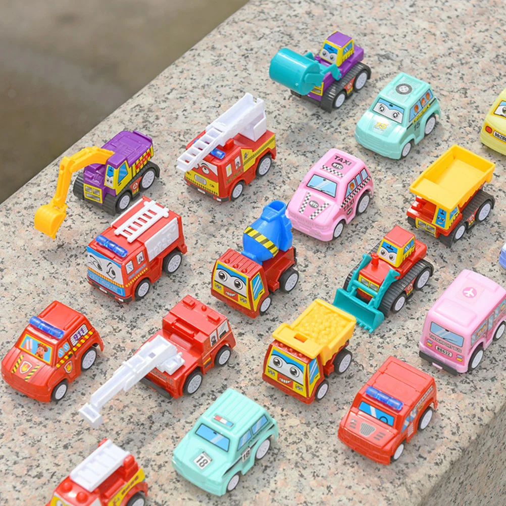 6 бр. играчка модел автомобил, спускащите детски камион инерционен кола, детски мини-домакински мощност Изображение 4