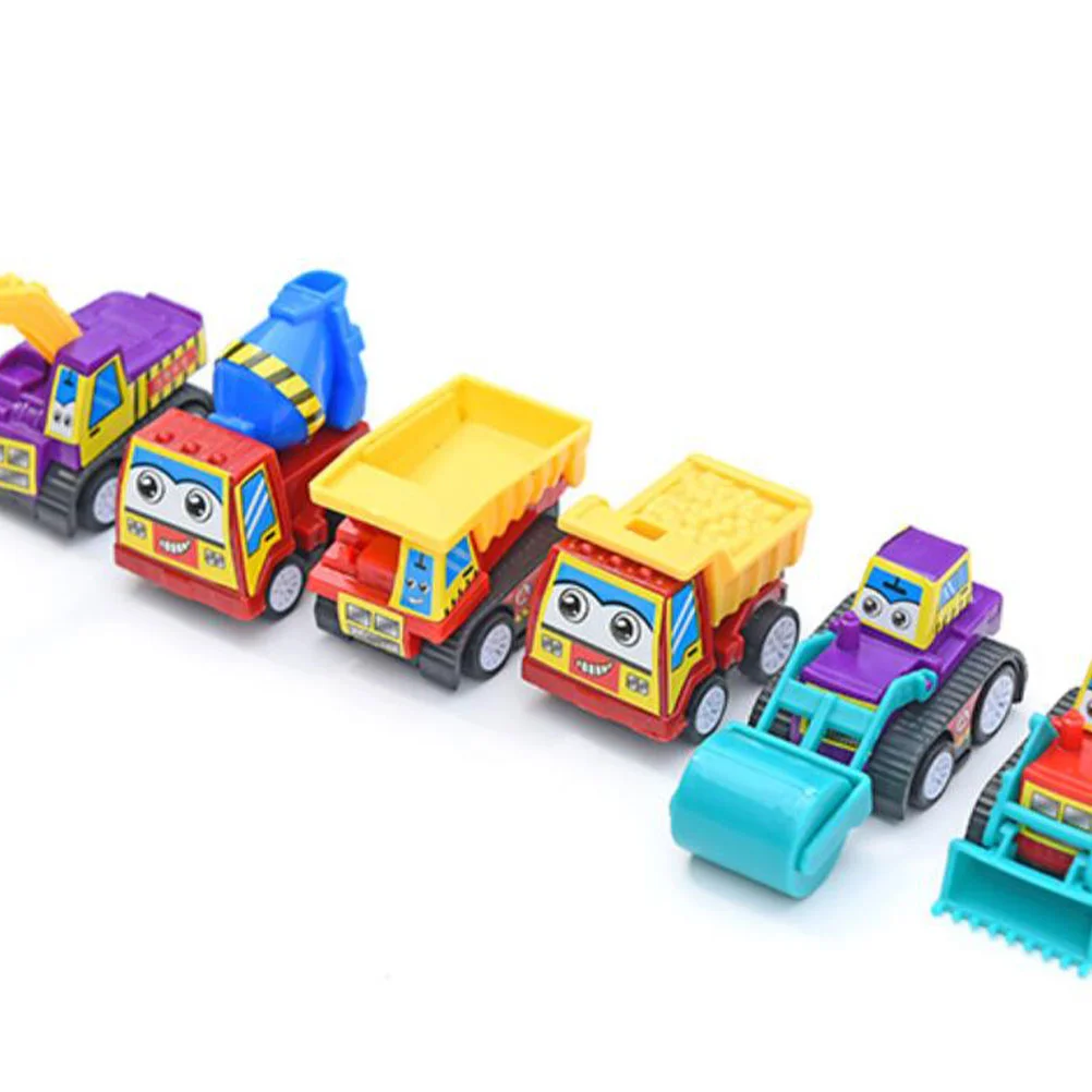6 бр. играчка модел автомобил, спускащите детски камион инерционен кола, детски мини-домакински мощност Изображение 5