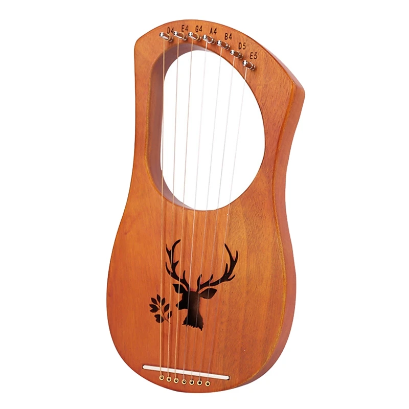 7-Струнен лира, арфа, wooden струнен музикален инструмент, с чанта за носене, допълнителен комплект струни и аксесоари в стила на Изображение 1