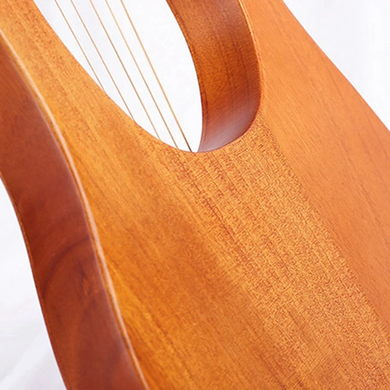 7-Струнен лира, арфа, wooden струнен музикален инструмент, с чанта за носене, допълнителен комплект струни и аксесоари в стила на Изображение 2
