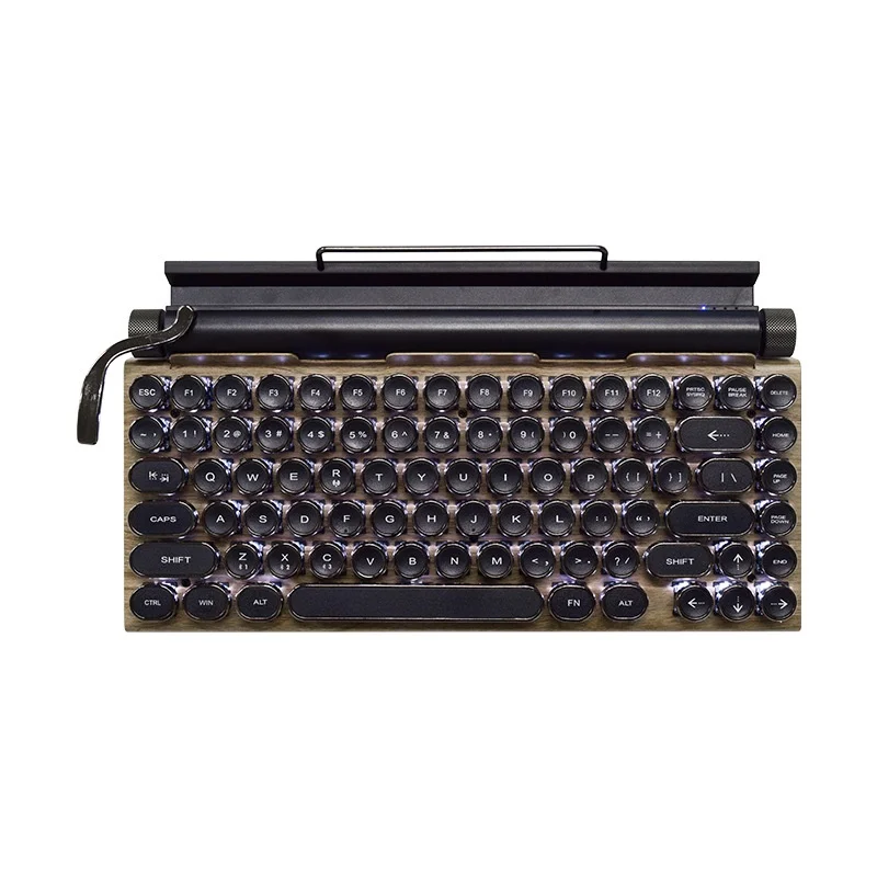 83 Клавишите Tw1867 Клавиатура в стил пънк-ретро, механични безжична клавиатура Bluetooth, Rgb осветление, дълъг живот на батерията, гореща замяна, Киберспортсмен Изображение 5