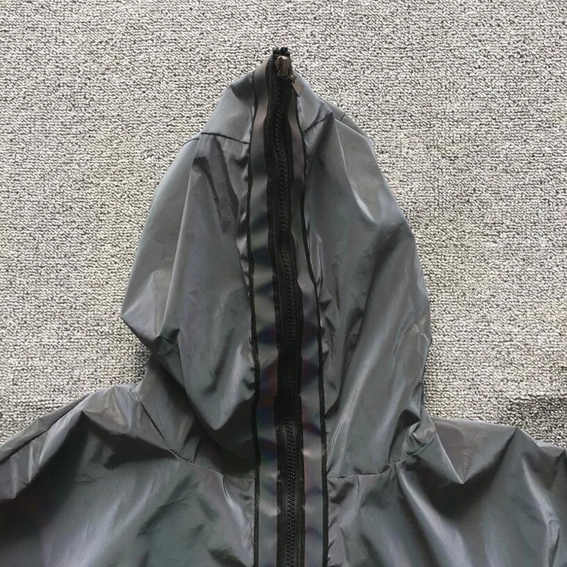 ABOORUN, мъжки светлоотразителни якета с дължина от 3 м, цветни дълги светлоотразителни якета, ежедневни ветровка, водонепроницаемое палта за мъже R860 Изображение 3