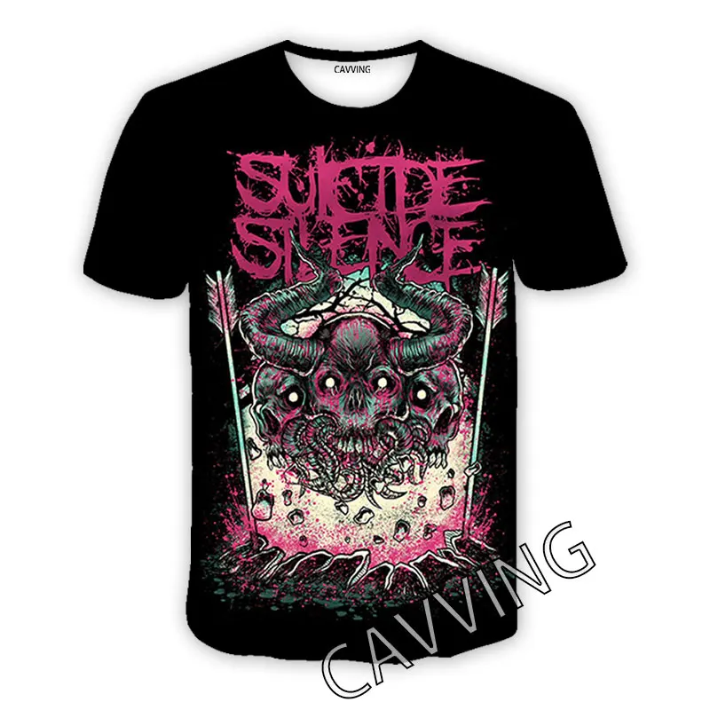 CAVVING с 3D принтом Suicide Silence Ежедневни ризи в стил хип-хоп, Тениски в стил Харадзюку, Потници, Облекло за Мъже/жени, T01 Изображение 0