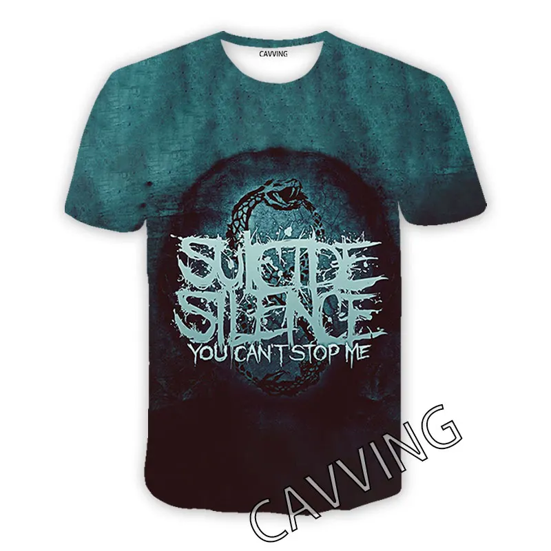 CAVVING с 3D принтом Suicide Silence Ежедневни ризи в стил хип-хоп, Тениски в стил Харадзюку, Потници, Облекло за Мъже/жени, T01 Изображение 1