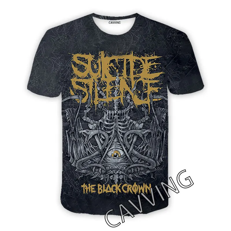 CAVVING с 3D принтом Suicide Silence Ежедневни ризи в стил хип-хоп, Тениски в стил Харадзюку, Потници, Облекло за Мъже/жени, T01 Изображение 3