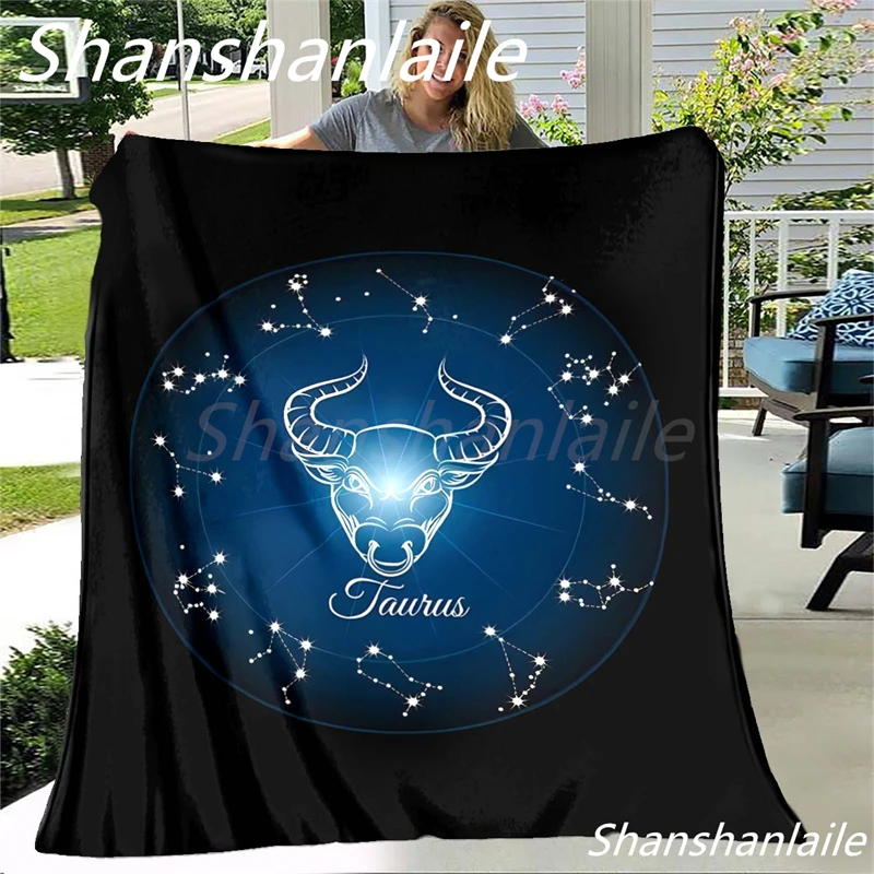 Constellation-супер меко, топло, джобно дълго плюшевое одеало за диван-легло/на сън/за пътуване/тренировки/полети/декорация/весел подарък Изображение 0