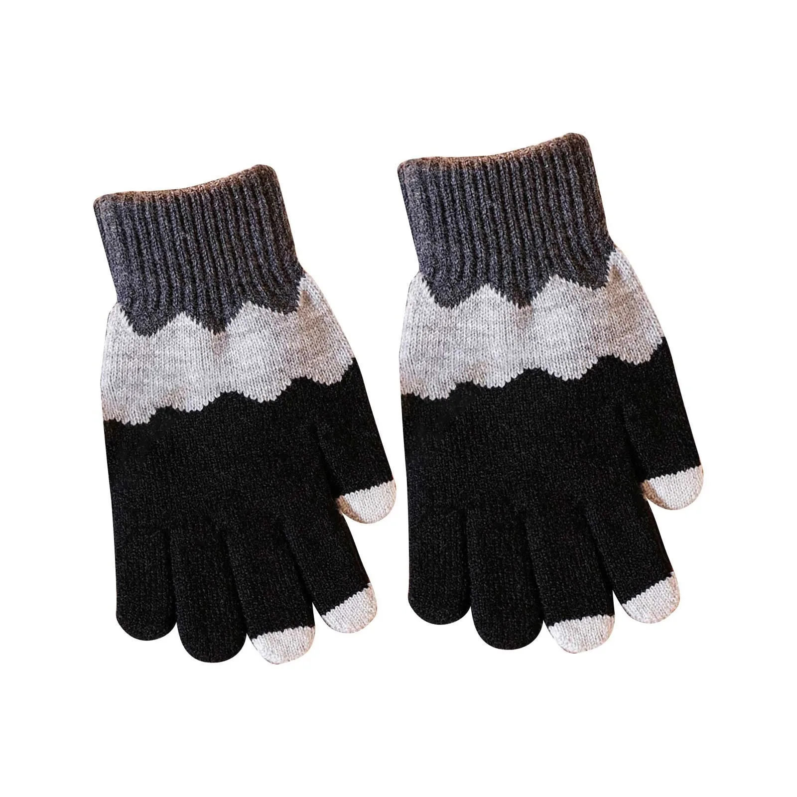 Crochet вълнени ръкавици дамски зимни японски топли Колоездене, Шофиране в студено време на Възпроизвеждане на екрана на мобилен телефон езда бронирани с подгряване на ухото Изображение 3