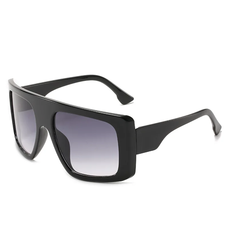 Fashion слънчеви очила с големи рамки, женски универсални слънчеви очила, Изискани очила за улица с каменни лещи, големи хавлии за плаж, пазаруване UV400 Изображение 1
