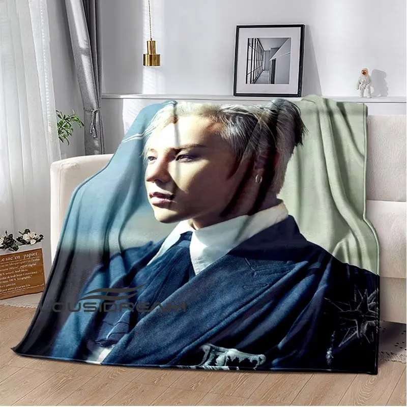 G-DRAGON Корейското флисовое одеяло с принтом известни личности, за мъже, хол, спалня, мек диван-легло, комплект спално бельо за възрастни, фланелевое ленено одеяло Изображение 1