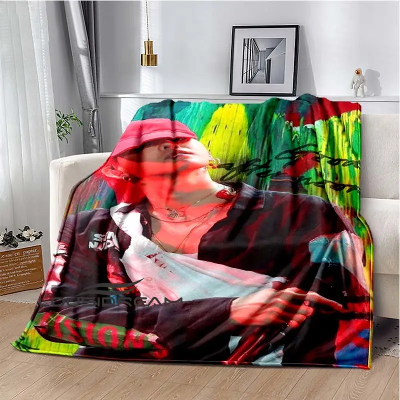 G-DRAGON Корейското флисовое одеяло с принтом известни личности, за мъже, хол, спалня, мек диван-легло, комплект спално бельо за възрастни, фланелевое ленено одеяло Изображение 3