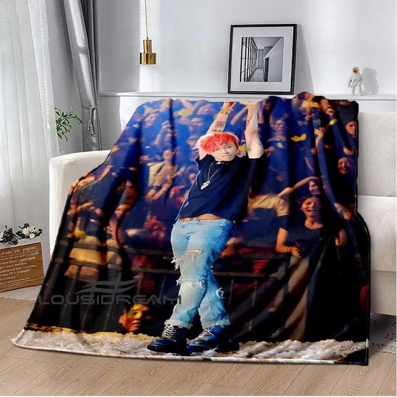 G-DRAGON Корейското флисовое одеяло с принтом известни личности, за мъже, хол, спалня, мек диван-легло, комплект спално бельо за възрастни, фланелевое ленено одеяло Изображение 5
