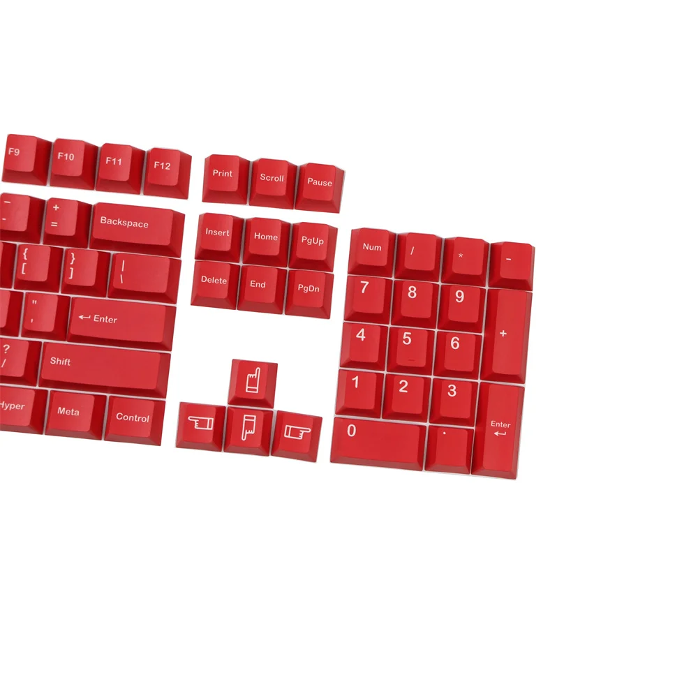 GMK Crimson Cadet PBT Keycap Череша Профил на Сублимация на Коса 142 Клавишите Червен Цвят Създава ISO Enter 1.75 u 2u Shift За Механична Клавиатура Изображение 3