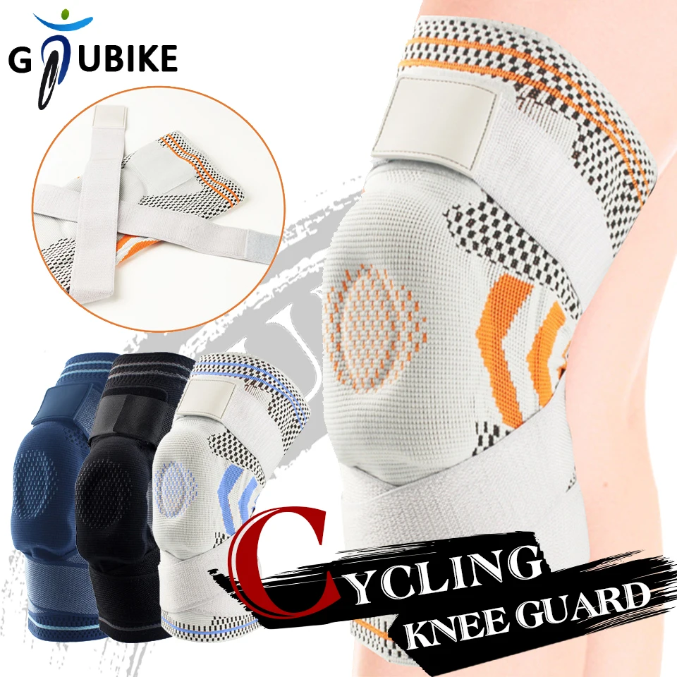 GTUBIKE 1 бр., професионален бандаж за подкрепа на коляното, компрессионный ръкав за коляното с гелевой подложка за патела, обезболяващо, защита на коляното за колоезденето Изображение 0