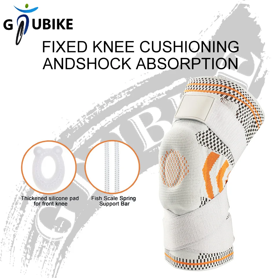 GTUBIKE 1 бр., професионален бандаж за подкрепа на коляното, компрессионный ръкав за коляното с гелевой подложка за патела, обезболяващо, защита на коляното за колоезденето Изображение 1